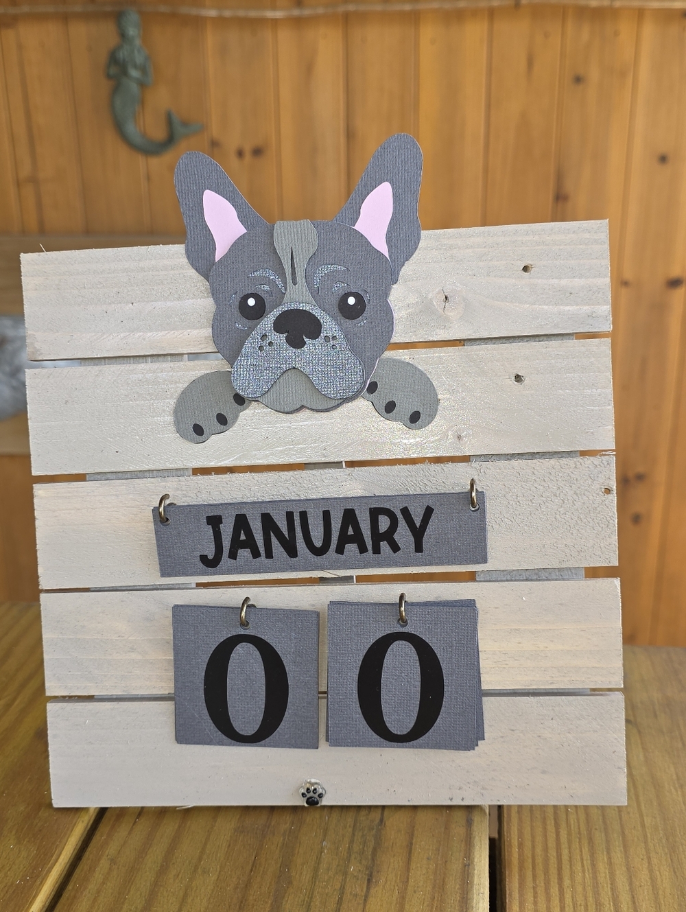 3D FRENCH BULLDOG Perpetual Calendar (Includes 50% Donation)